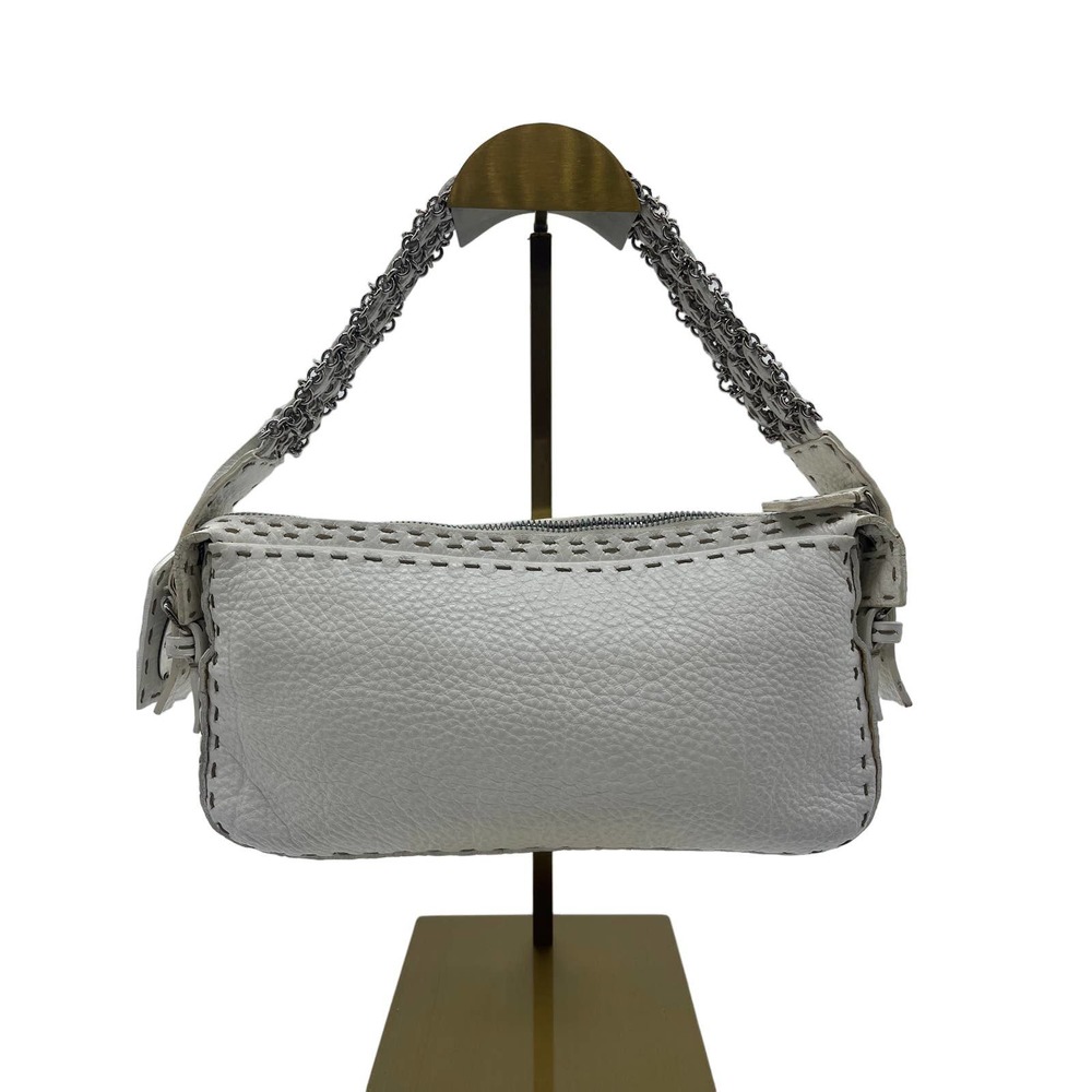 Vintage Fendi Rare 00s authentic Chain Strap Shoulder Hang Bag - Picture 2 of 16